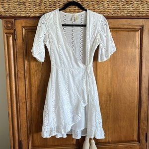 White eyelet dress